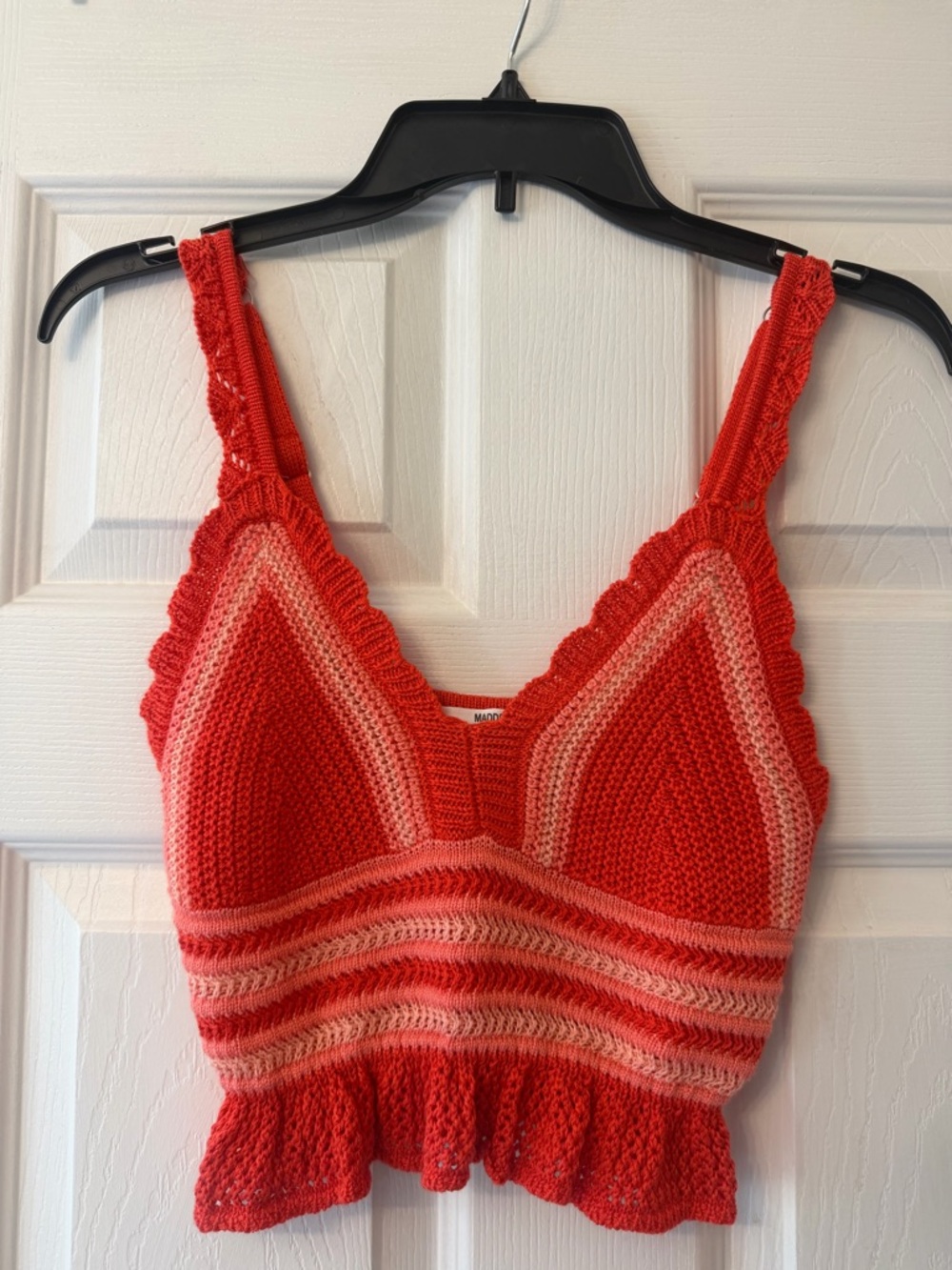 Crocheted Red Tank Top